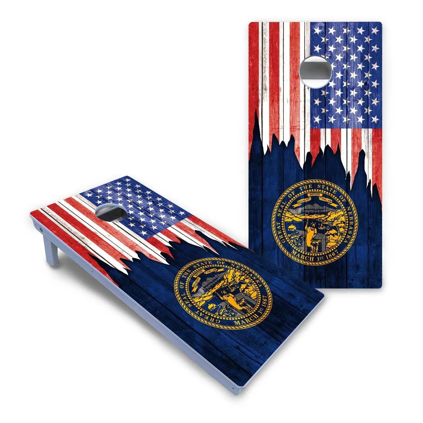 State Flag Designs Massachusetts to New Jersey Cornhole Boards - All Weather Series by Cornhole Solutions, Southern home decor detail photo 16