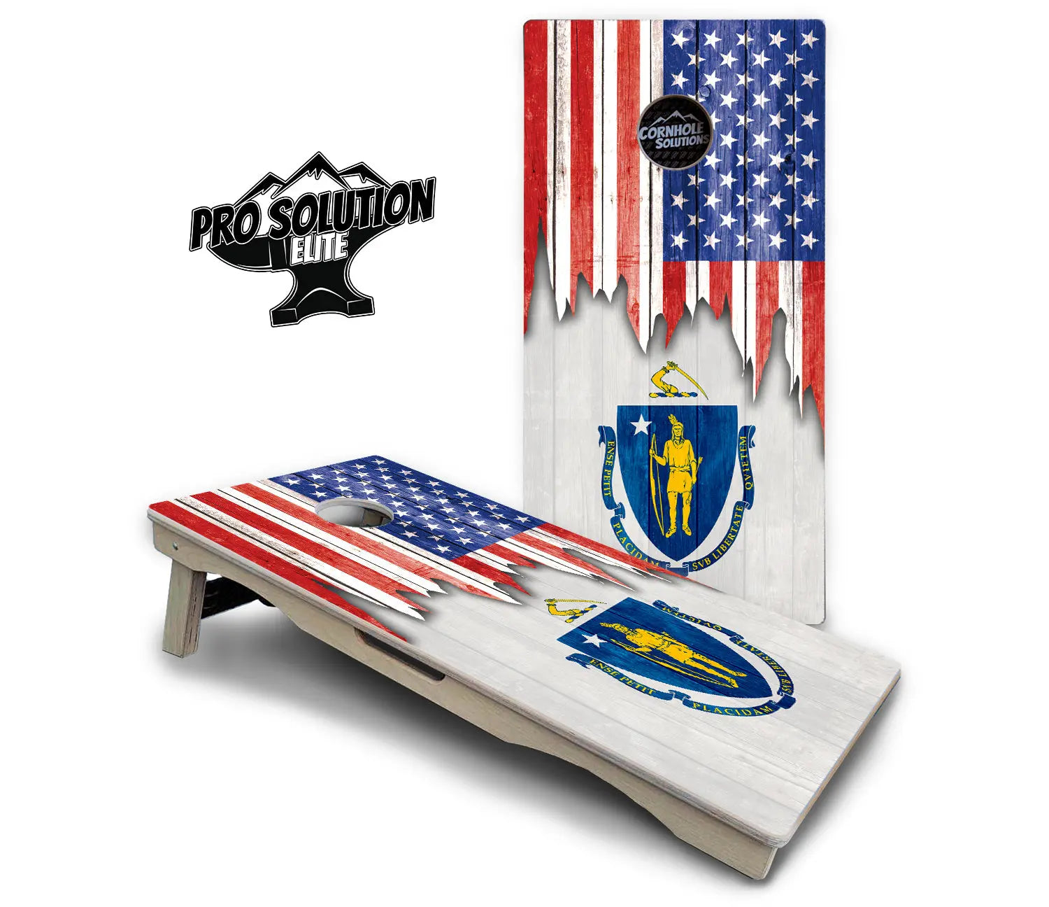 State Flag Designs Massachusetts to New Jersey Cornhole Boards - Pro Solution Elite Series by Cornhole Solutions, Southern home decor detail photo 3