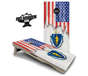 State Flag Designs Massachusetts to New Jersey Cornhole Boards - Pro Solution Elite Series by Cornhole Solutions, Southern home decor detail photo 3