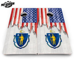 State Flag Designs Massachusetts to New Jersey Cornhole Boards - Pro Solution Lite Series by Cornhole Solutions, Southern home decor detail photo 4