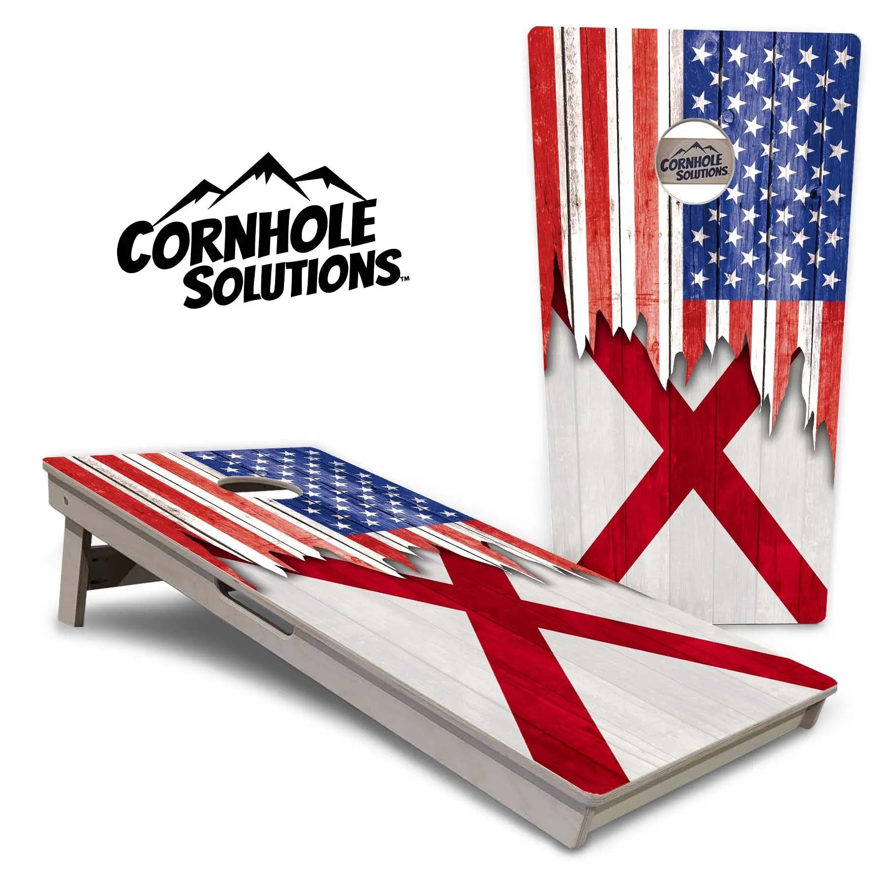 State Flags Alabama to Georgia Cornhole Boards - Professional Tournament Series by Cornhole Solutions, custom cornhole board detail photo 2