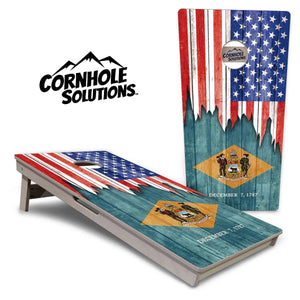 State Flags Alabama to Georgia Cornhole Boards - Professional Tournament Series by Cornhole Solutions, custom cornhole board detail photo 19