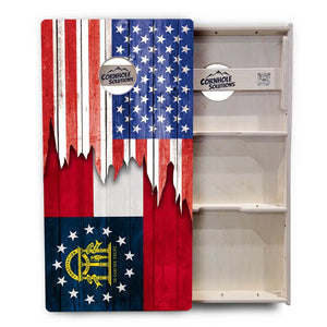 State Flags Alabama to Georgia Cornhole Boards - Professional Tournament Series by Cornhole Solutions, custom cornhole board detail photo 24