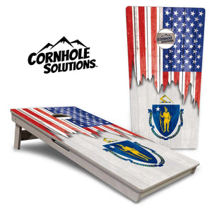 State Flags Massachusetts to New Jersey Cornhole Boards - Professional Tournament Series by Cornhole Solutions, custom cornhole board detail photo 2