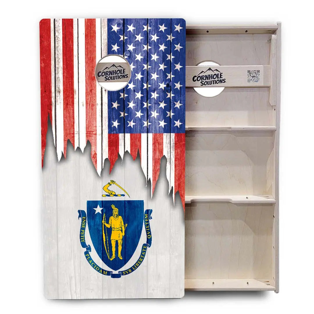 State Flags Massachusetts to New Jersey Cornhole Boards - Professional Tournament Series by Cornhole Solutions, custom cornhole board detail photo 4