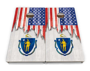 State Flags Massachusetts to New Jersey Cornhole Boards - Professional Tournament Series by Cornhole Solutions, custom cornhole board detail photo 5