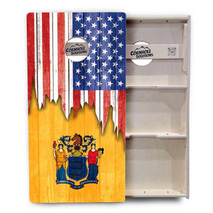State Flags Massachusetts to New Jersey Cornhole Boards - Professional Tournament Series by Cornhole Solutions, custom cornhole board detail photo 24