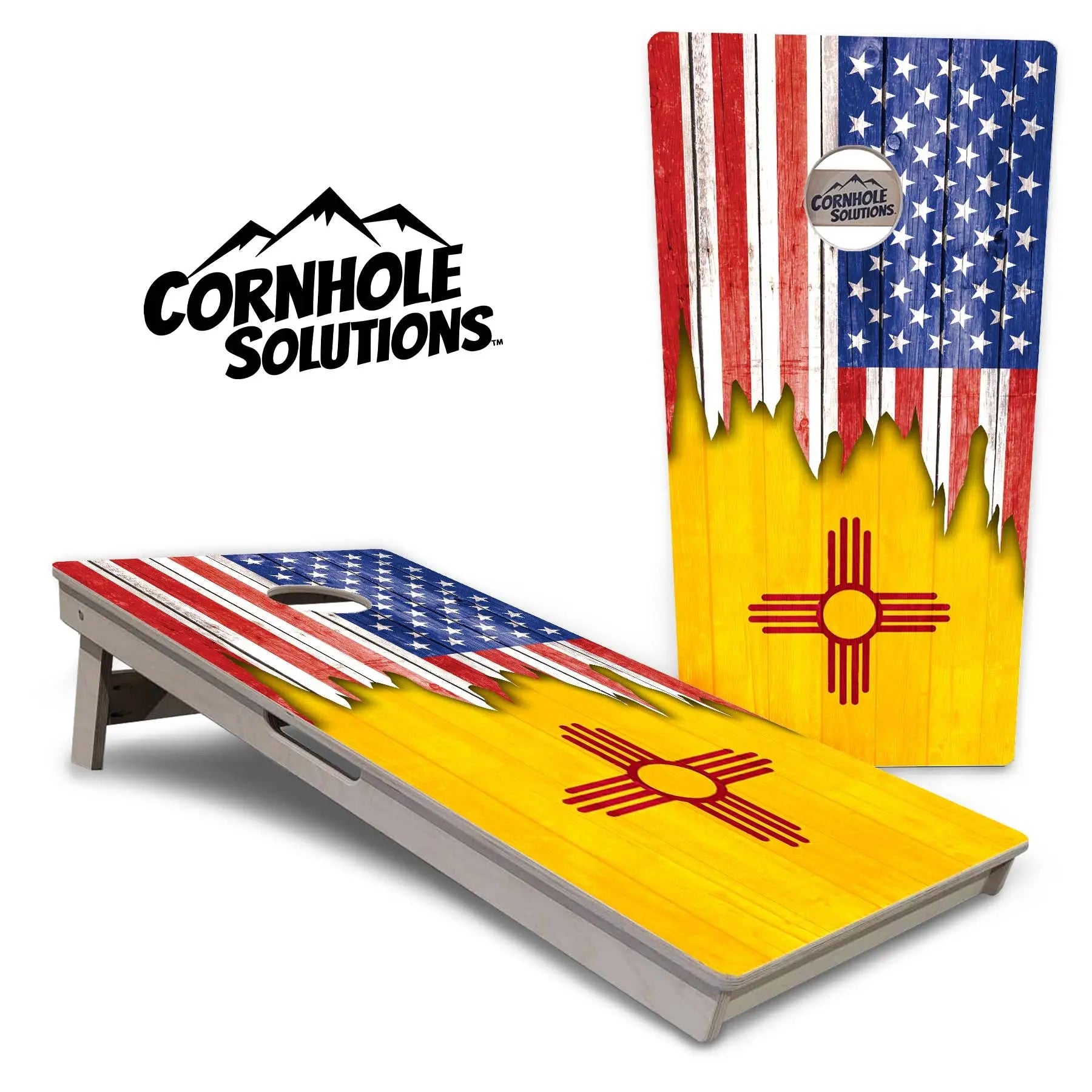 State Flags New Mexico to South Carolina Cornhole Boards - Professional Tournament Series by Cornhole Solutions, custom cornhole board detail photo 2