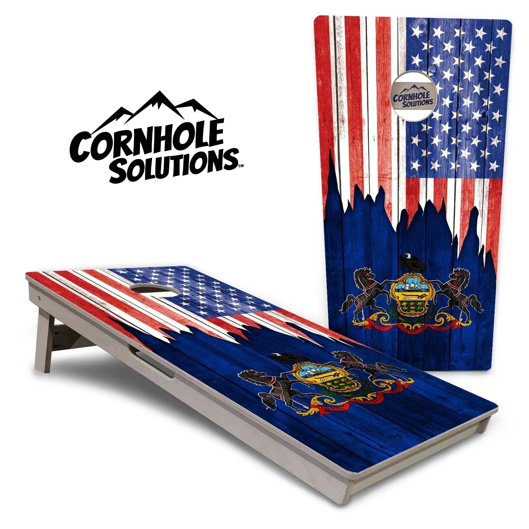 State Flags New Mexico to South Carolina Cornhole Boards - Professional Tournament Series by Cornhole Solutions, custom cornhole board detail photo 19