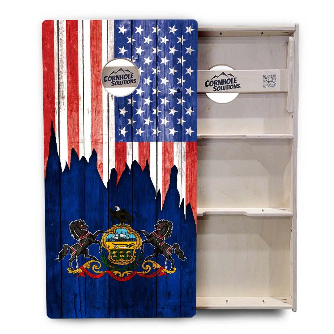 State Flags New Mexico to South Carolina Cornhole Boards - Professional Tournament Series by Cornhole Solutions, custom cornhole board detail photo 20