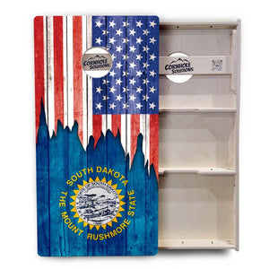 State Flags South Dakota to Wyoming Cornhole Boards - Professional Tournament Series by Cornhole Solutions, custom cornhole board detail photo 4