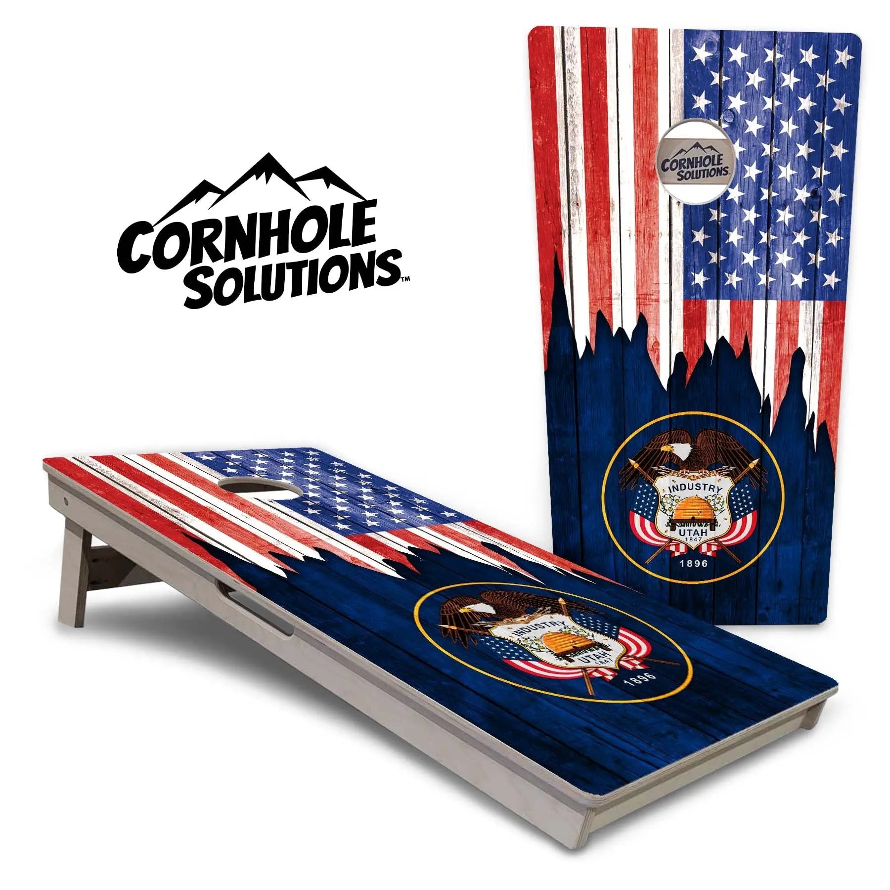 State Flags South Dakota to Wyoming Cornhole Boards - Professional Tournament Series by Cornhole Solutions, custom cornhole board detail photo 11