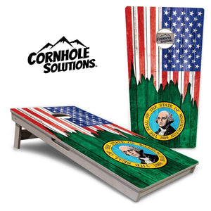 State Flags South Dakota to Wyoming Cornhole Boards - Professional Tournament Series by Cornhole Solutions, custom cornhole board detail photo 18