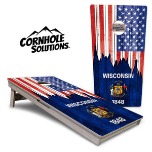 State Flags South Dakota to Wyoming Cornhole Boards - Professional Tournament Series by Cornhole Solutions, custom cornhole board detail photo 22
