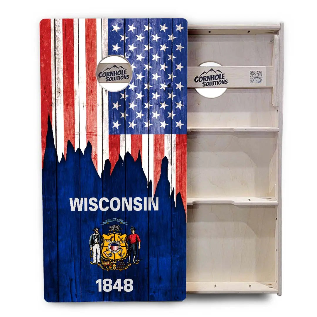 State Flags South Dakota to Wyoming Cornhole Boards - Professional Tournament Series by Cornhole Solutions, custom cornhole board detail photo 23