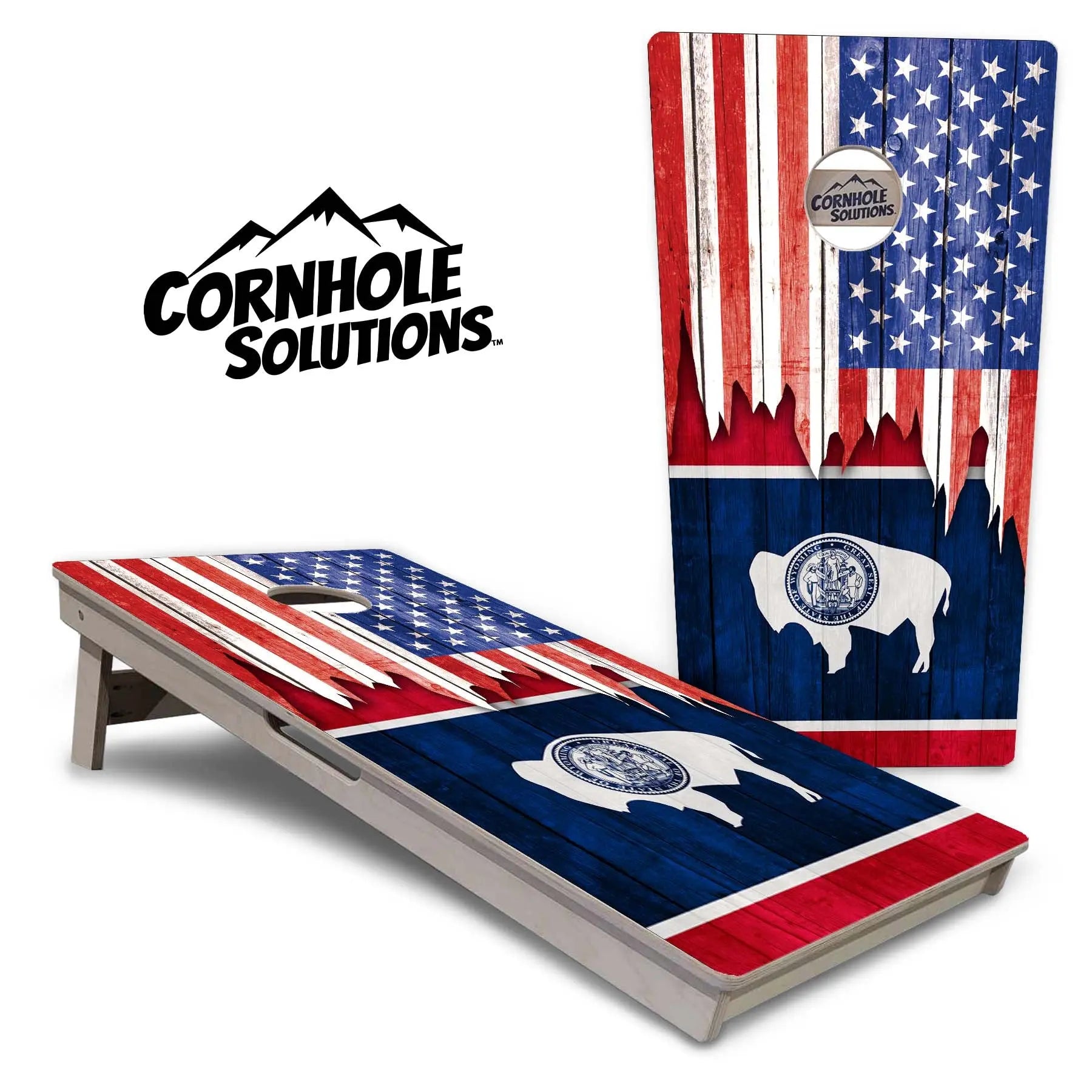 State Flags South Dakota to Wyoming Cornhole Boards - Professional Tournament Series by Cornhole Solutions, custom cornhole board detail photo 24