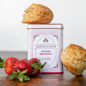 Strawberry Champagne Cream Scones detail view by Two and a Half Irishmen - Traditional Irish Baking