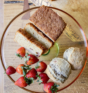 Strawberry Vanilla Cream Cake - Gluten Free detail view by Two and a Half Irishmen - Traditional Irish Baking