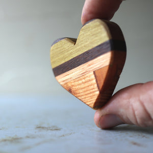 Striped Wooden Hearts by Dennehey Design Co., Southern home decor detail photo 3