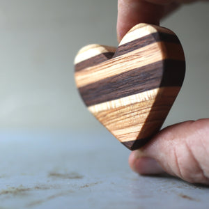 Striped Wooden Hearts by Dennehey Design Co., Southern home decor detail photo 5