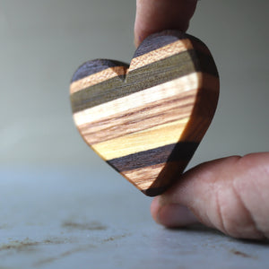 Striped Wooden Hearts by Dennehey Design Co., Southern home decor detail photo 10