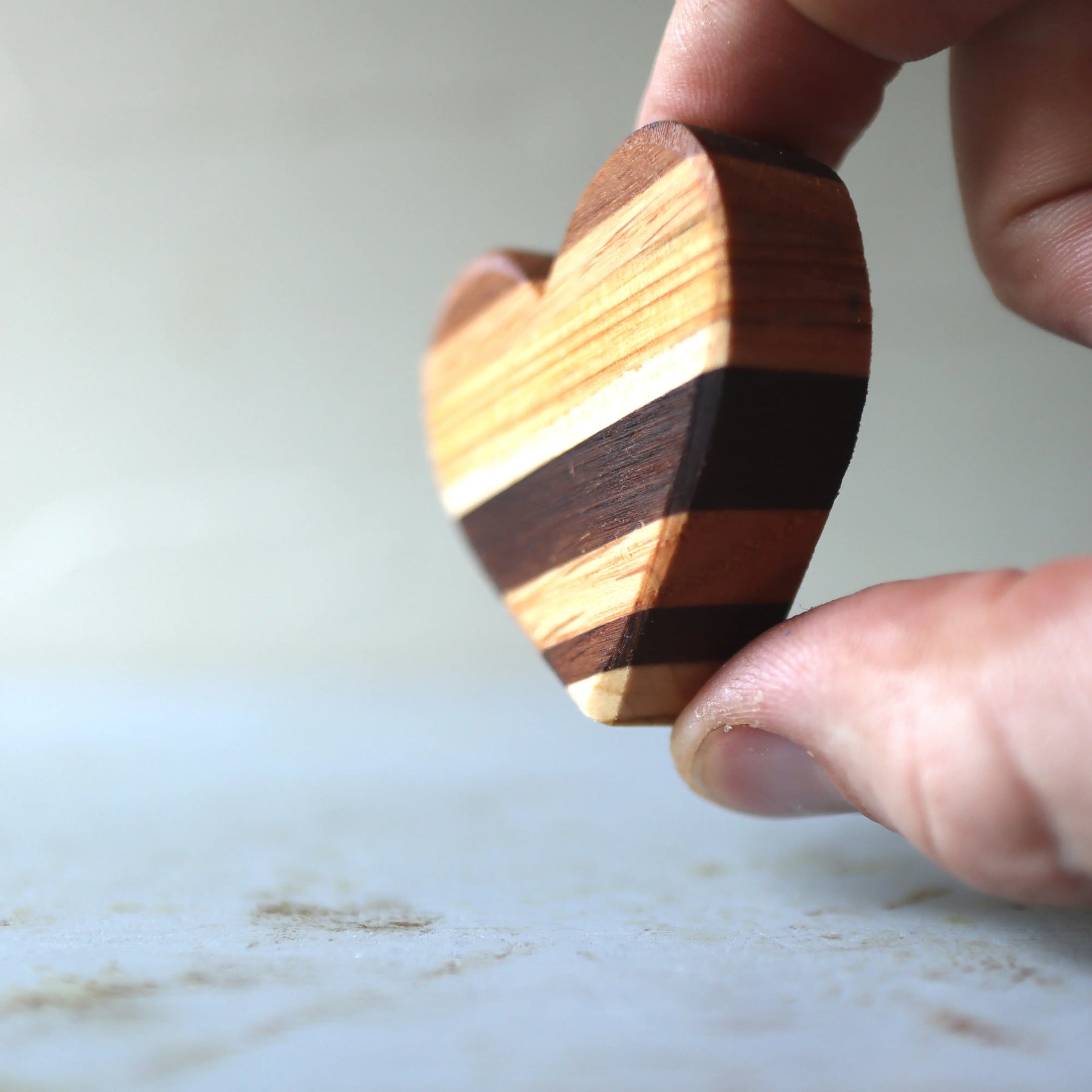 Striped Wooden Hearts by Dennehey Design Co., Southern home decor detail photo 11