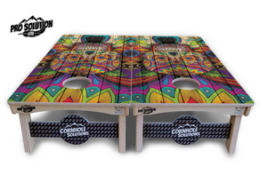 Sugar Skull Cornhole Boards - Pro Solution Lite Series - Colorful by Cornhole Solutions, custom cornhole board detail photo 5