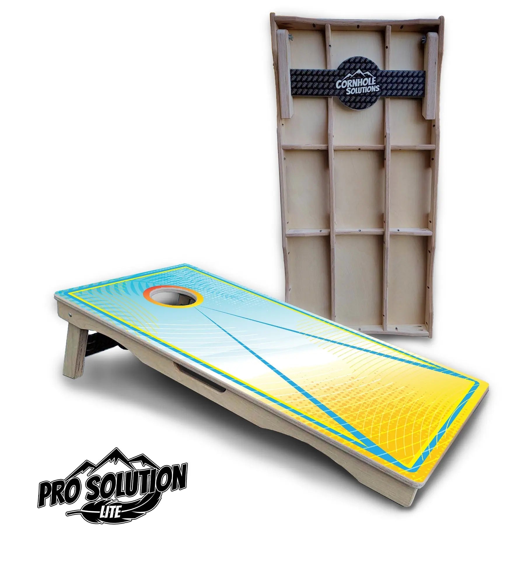 Summer Gradient Cornhole Boards - Pro Solution Lite Series by Cornhole Solutions, custom cornhole board main product photo