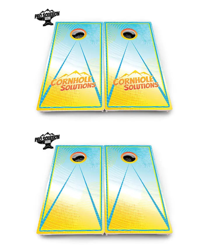 Summertime Cornhole Boards - Pro Solution Elite Series by Cornhole Solutions, custom cornhole board main product photo