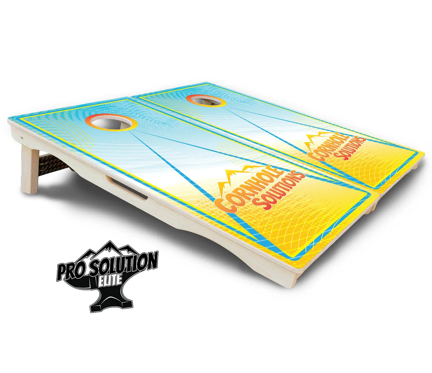 Summertime Cornhole Boards - Pro Solution Elite Series by Cornhole Solutions, custom cornhole board detail photo 6