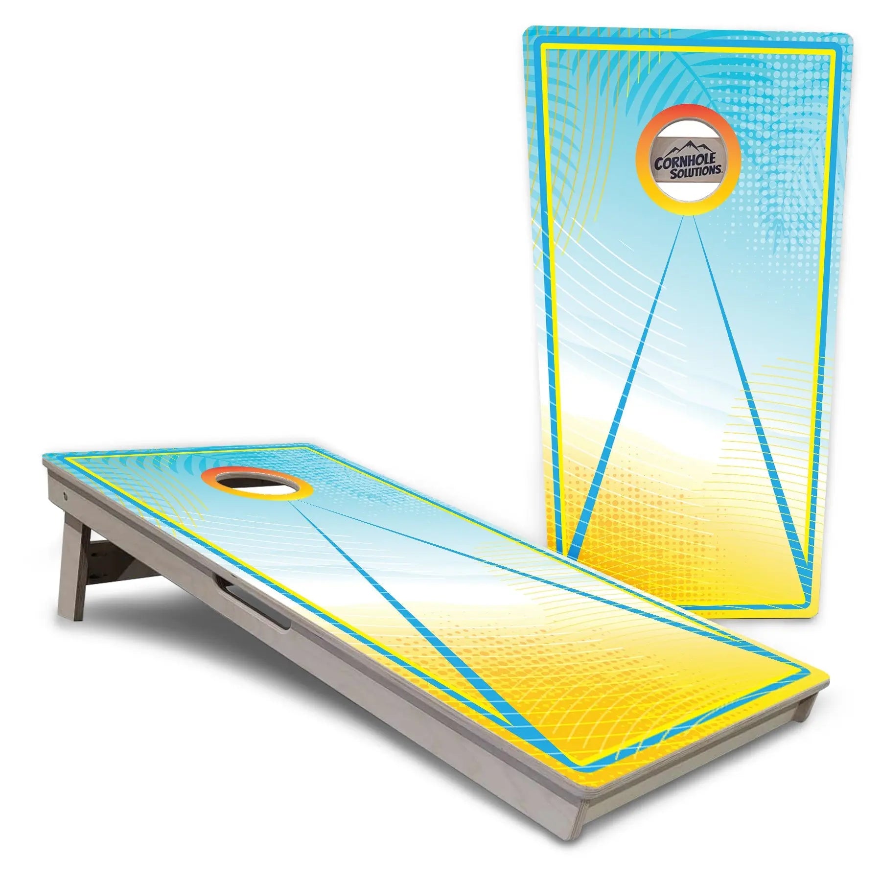 Summertime Cornhole Boards - Professional Tournament Series by Cornhole Solutions, custom cornhole board main product photo