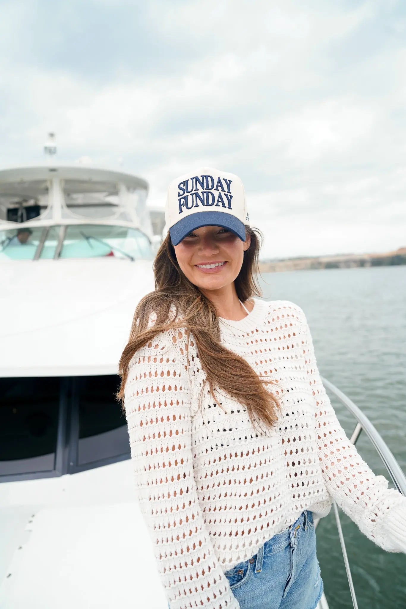 Sunday Funday - Vintage Trucker Hat by KenzKustomz, Southern lifestyle apparel detail photo 3