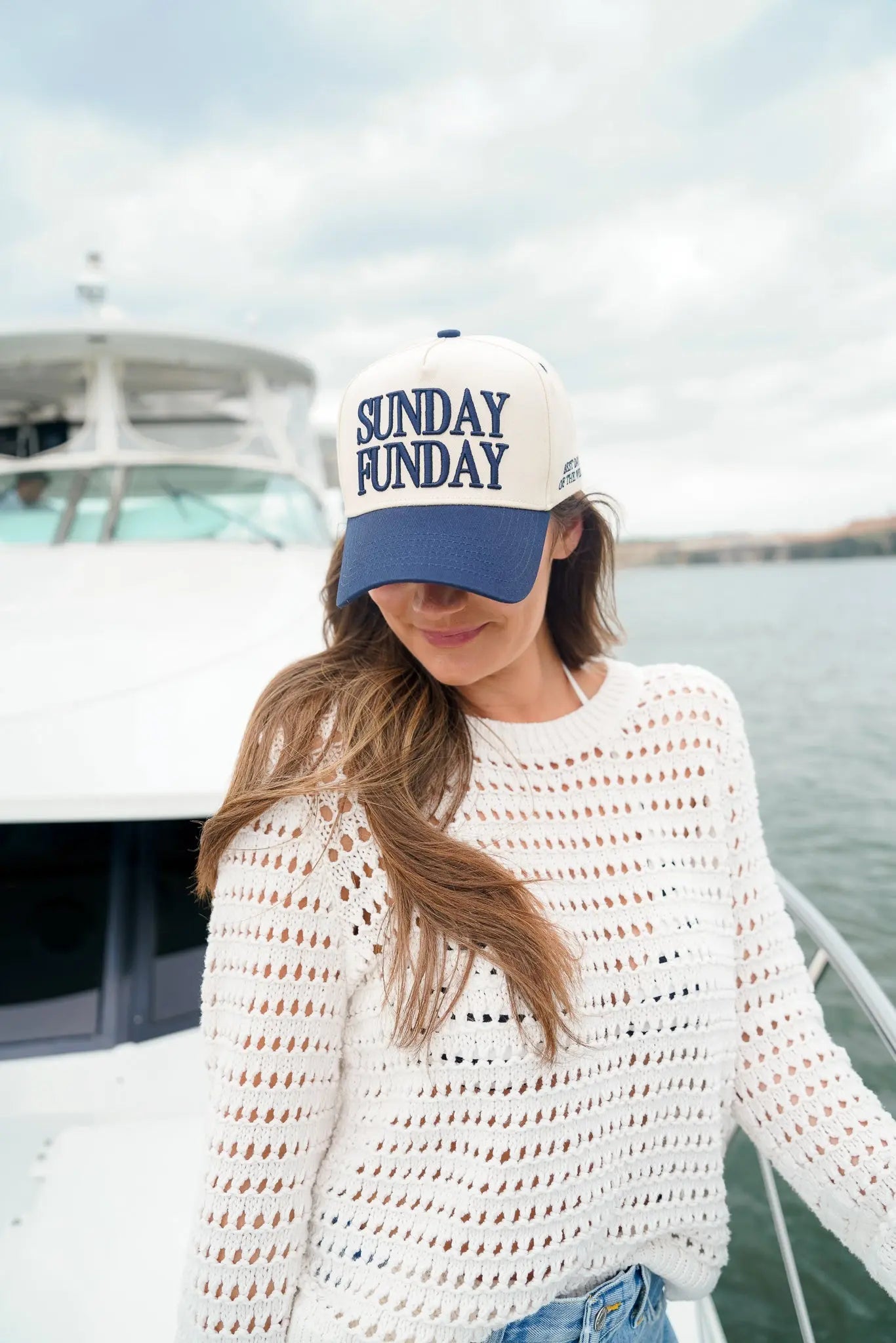 Sunday Funday - Vintage Trucker Hat by KenzKustomz, Southern lifestyle apparel detail photo 4