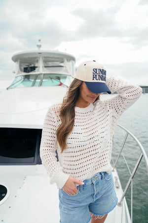 Sunday Funday - Vintage Trucker Hat by KenzKustomz, Southern lifestyle apparel detail photo 9