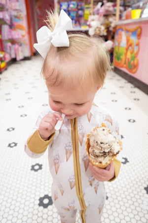 Sweet Scoops - Bamboo Sleeper by KenzKustomz, children's boutique clothing detail photo 3