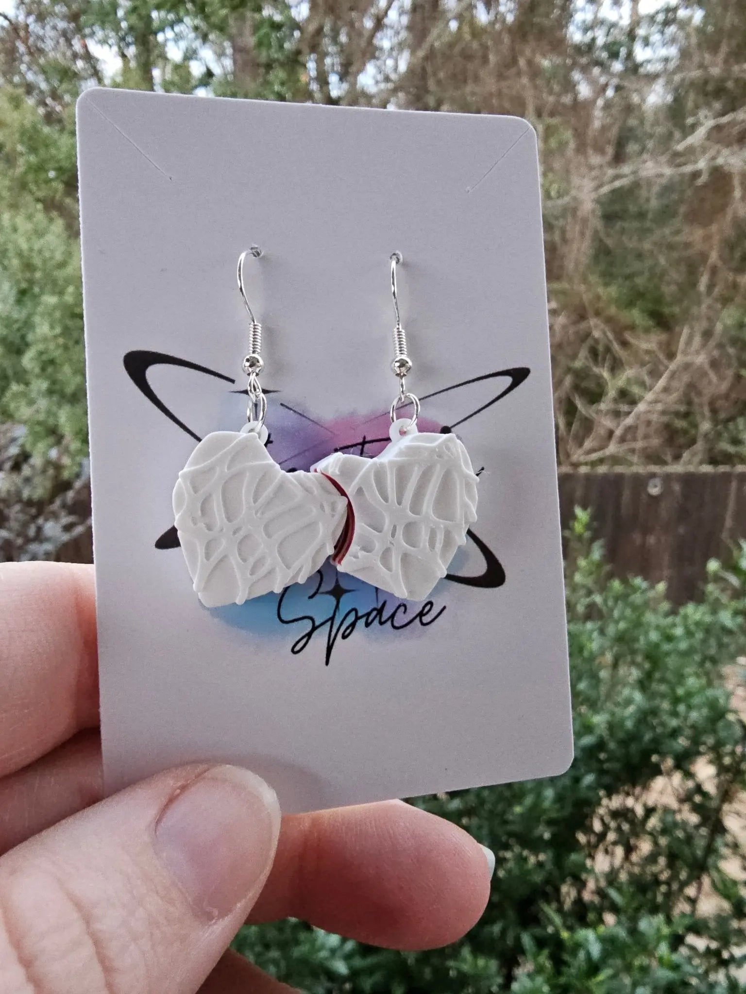 Sweet Treat Heart Earring (Hooks or Clip-Ons) by The Tween Space, handmade jewelry detail photo 2