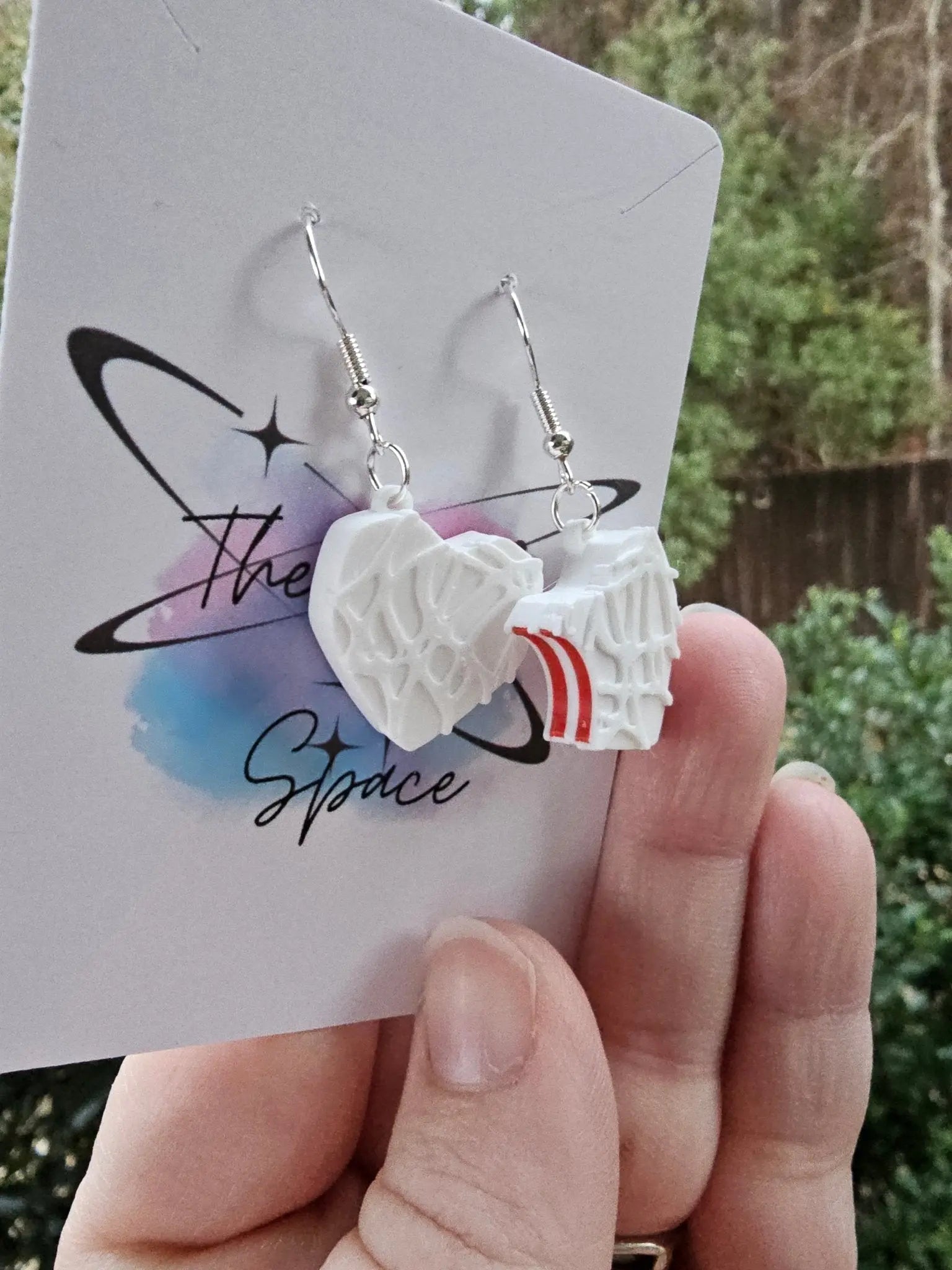 Sweet Treat Heart Earring (Hooks or Clip-Ons) by The Tween Space, handmade jewelry detail photo 3