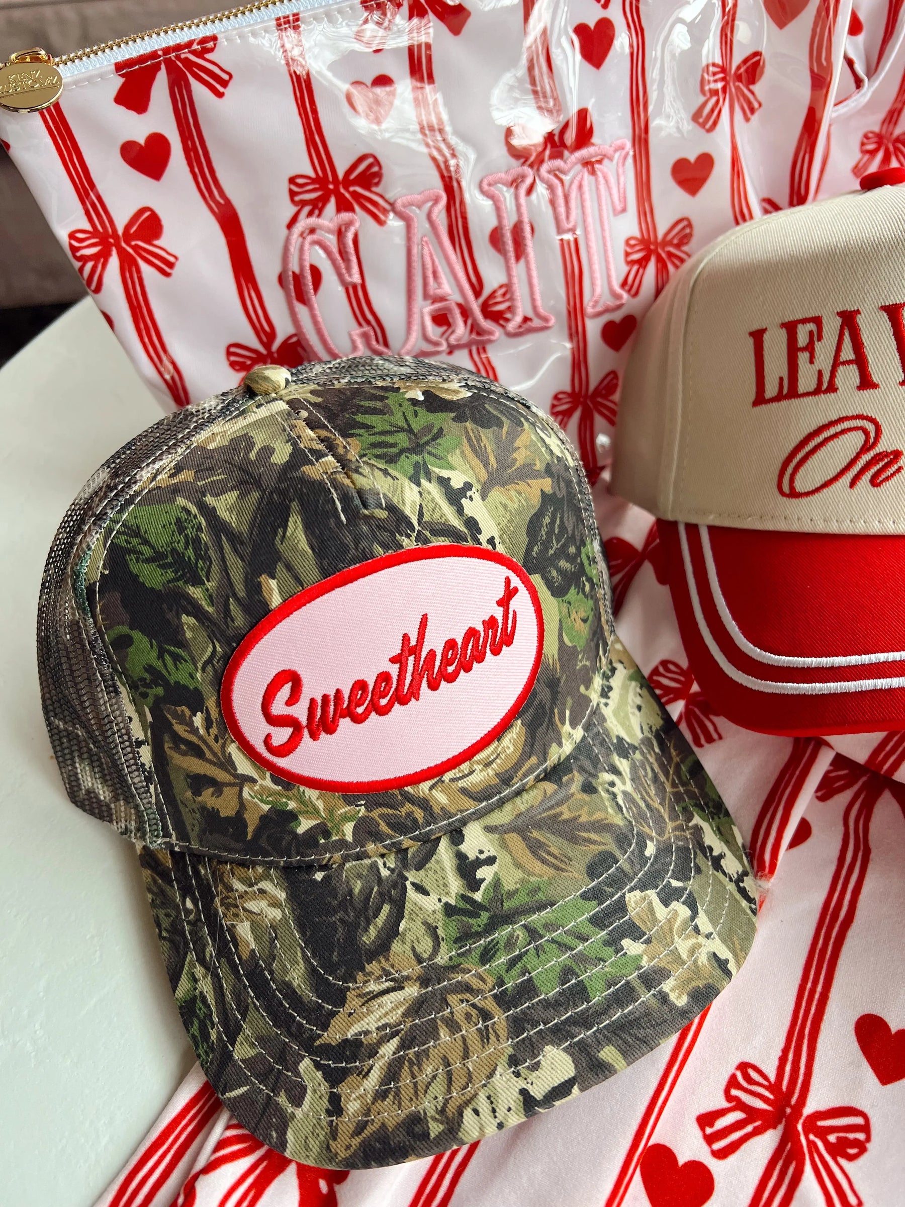 Sweetheart - Vintage Trucker Hat by KenzKustomz, Southern lifestyle apparel detail photo 8