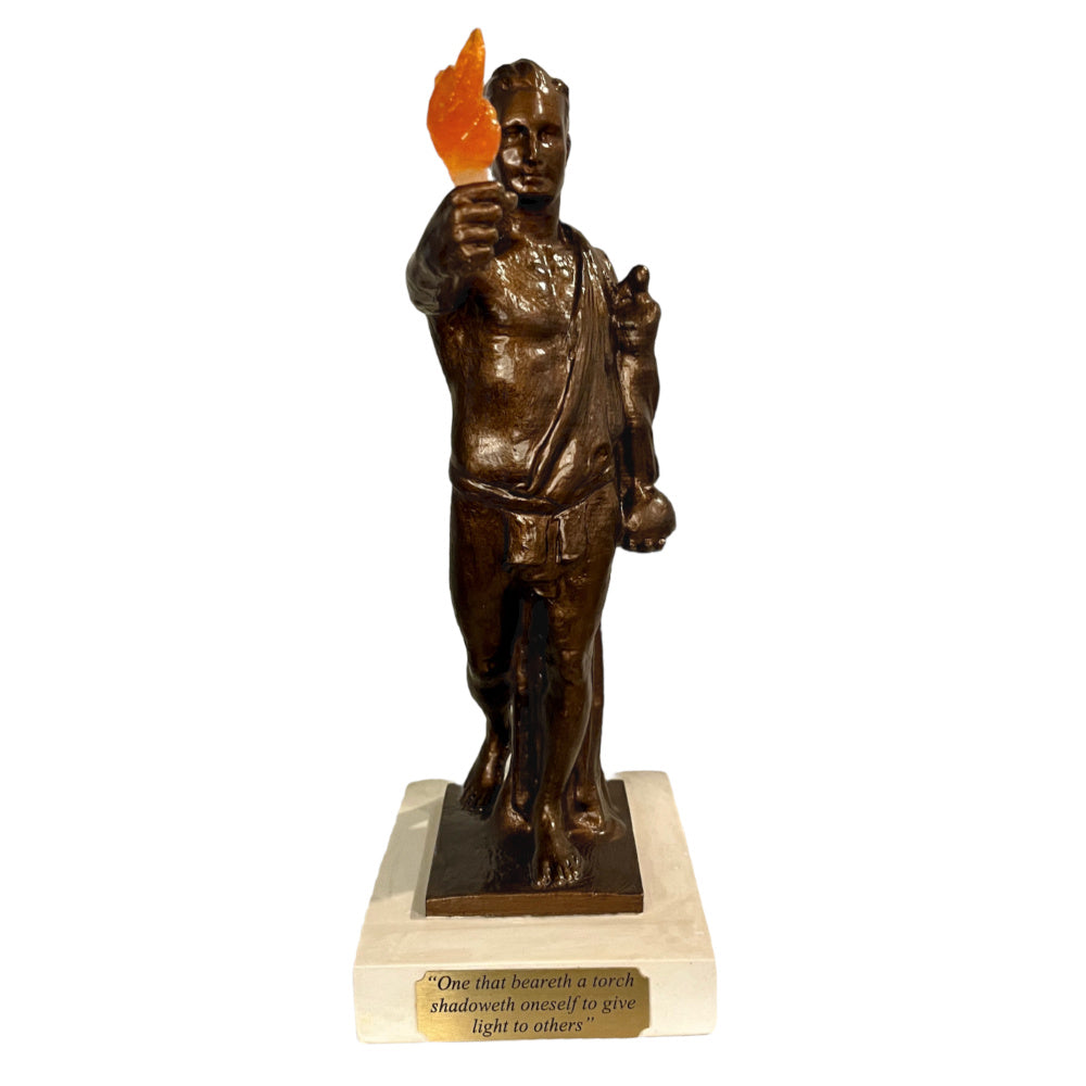 University of Tennessee Torchbearer Bronzed Stone Statue alternate view 6