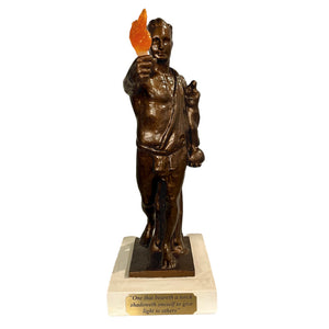 University of Tennessee Torchbearer Bronzed Stone Statue alternate view 6