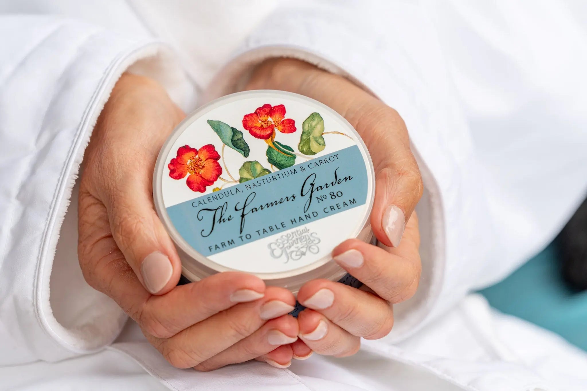 The Farmers Garden 8 Oz. ~ Farm To Table Hand Cream by Essential Journeys, handmade bath and body detail photo 2
