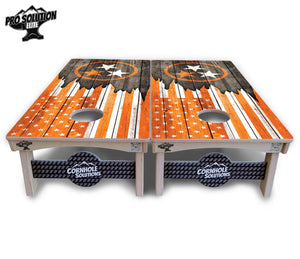 TN Orange Flag Cornhole Boards - Pro Solution Elite Series by Cornhole Solutions, custom cornhole board detail photo 3