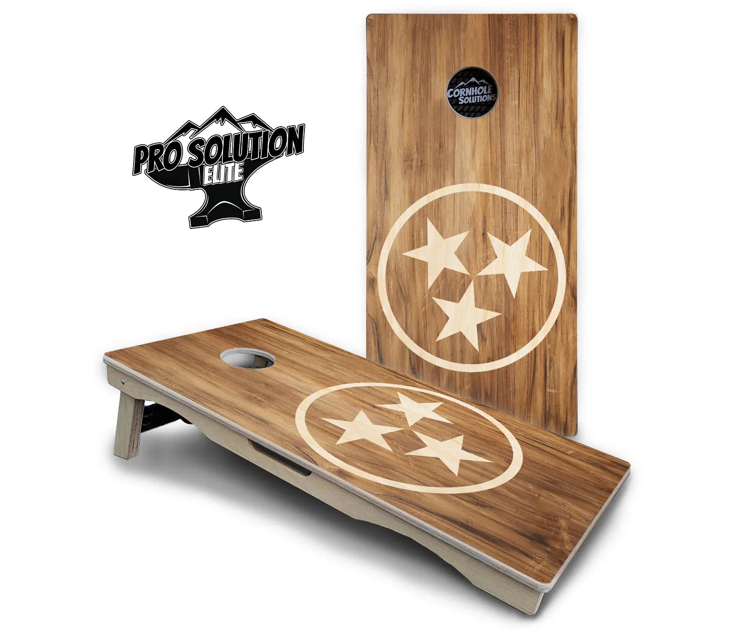 TN Tri-Star Cornhole Boards - Pro Solution Elite Series by Cornhole Solutions, custom cornhole board detail photo 2