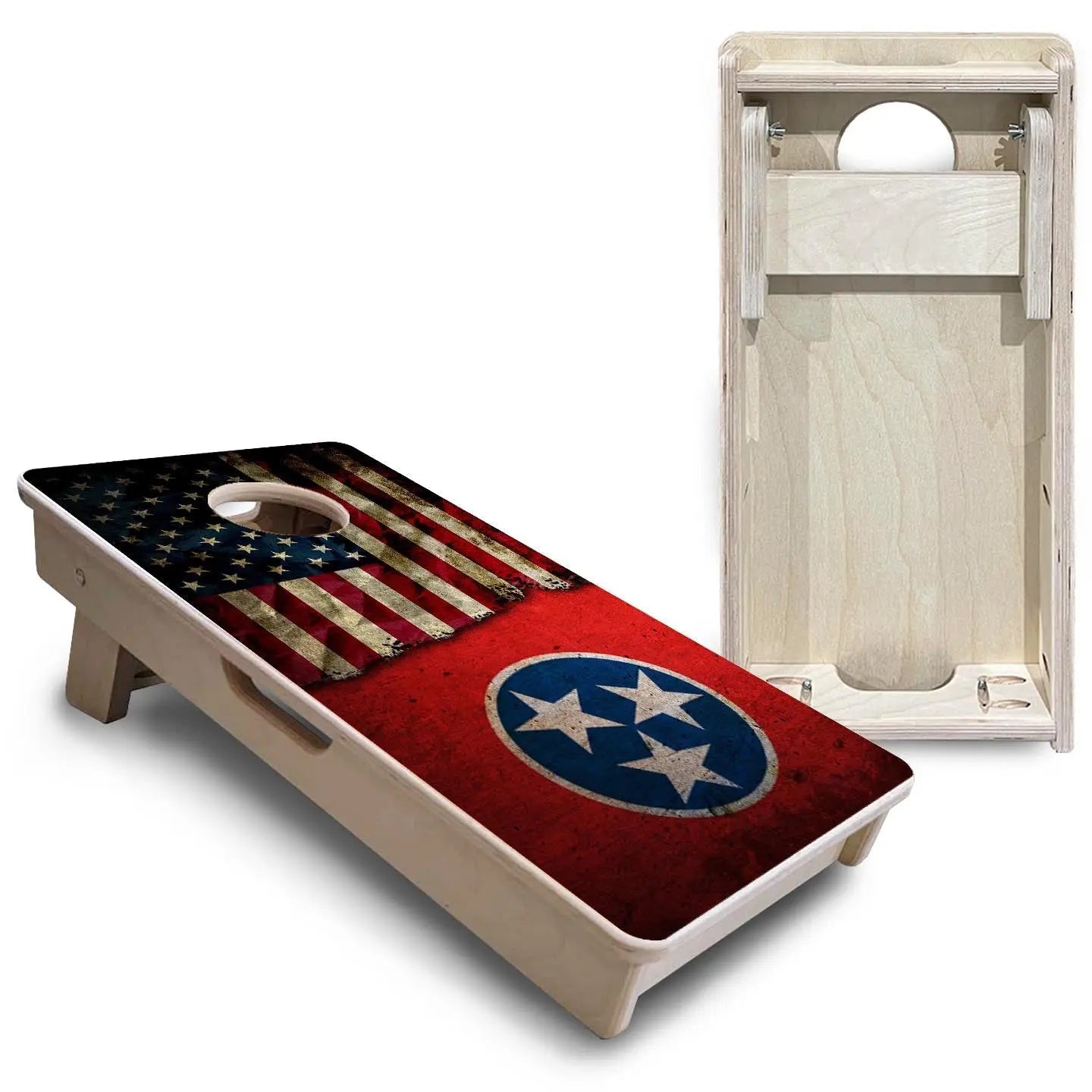 TN USA Flag - Mini or Vacation Size Cornhole Boards by Cornhole Solutions, custom cornhole board detail photo 5