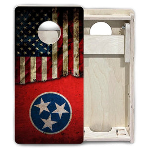 TN USA Flag - Mini or Vacation Size Cornhole Boards by Cornhole Solutions, custom cornhole board detail photo 6