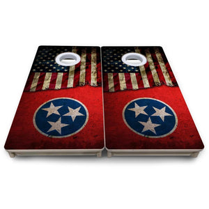 TN USA Flag - Mini or Vacation Size Cornhole Boards by Cornhole Solutions, custom cornhole board detail photo 8