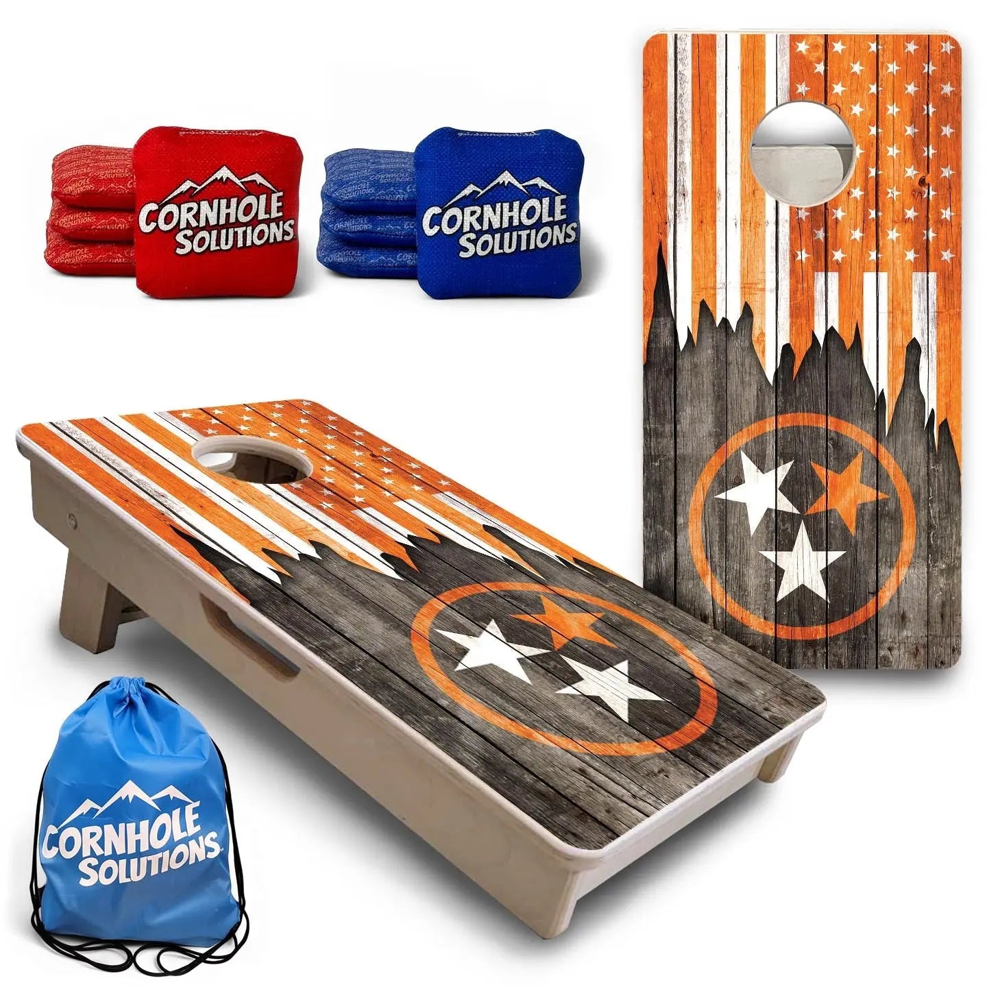 TN USA Orange Flag - Mini or Vacation Size Cornhole Boards by Cornhole Solutions, custom cornhole board main product photo