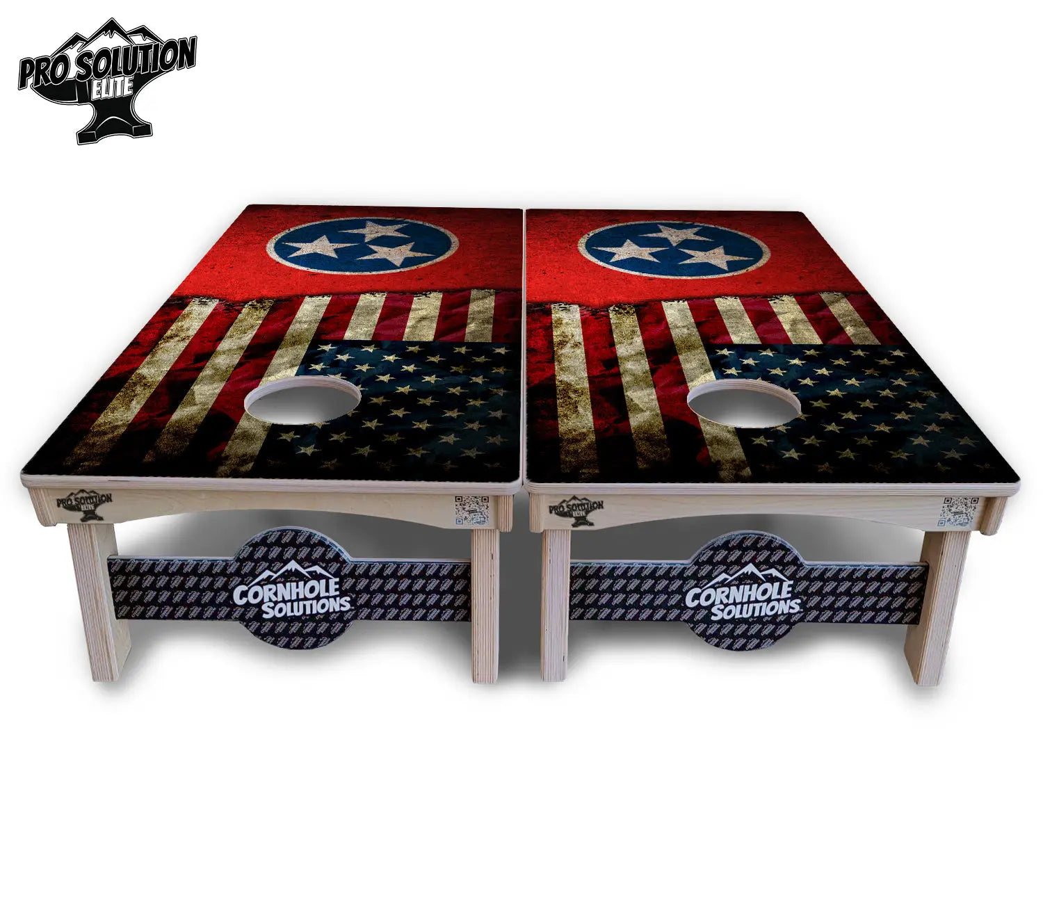 TN/USA Red Flag Cornhole Boards - Pro Solution Elite Series by Cornhole Solutions, custom cornhole board detail photo 4