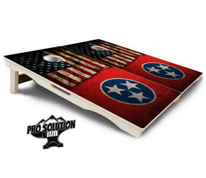 TN/USA Red Flag Cornhole Boards - Pro Solution Elite Series by Cornhole Solutions, custom cornhole board detail photo 5