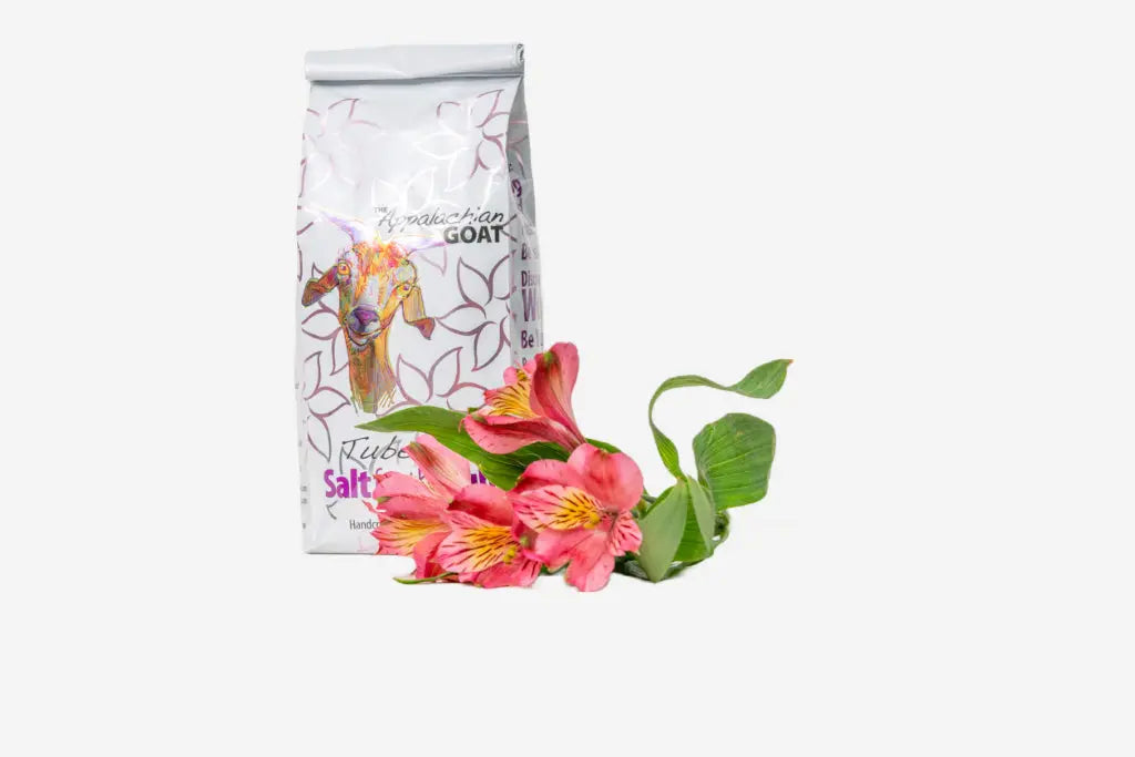 Tuberose Goats Milk Arnica Bath Salts by Essential Journeys, Southern food gift detail photo 2